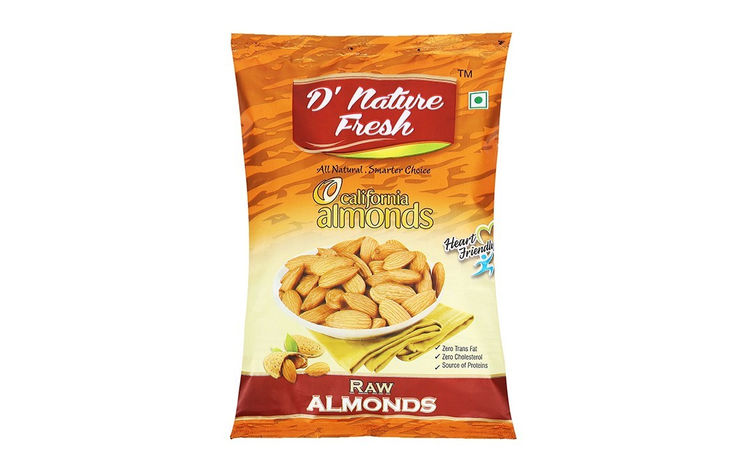 D'nature Fresh California Almonds    Pack  250 grams